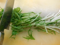 水菜のペペロンチーノスパゲティ