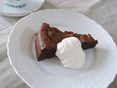 食後のチョコレートケーキ