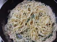 たらこと水菜のパスタ