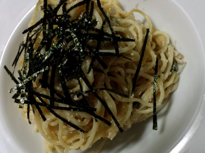 たらこと水菜のパスタ