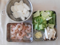 海老と青梗菜の塩炒め