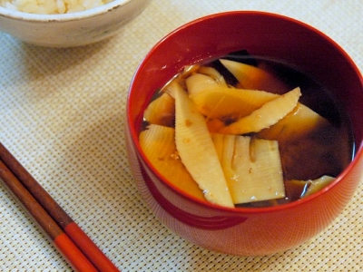筍の煮物アレンジ☆筍とわかめの味噌汁