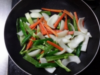 鶏のカレー炒め