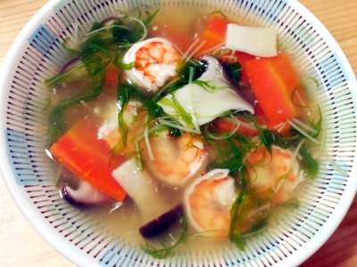 プリプリ海老のスープ