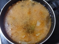 白菜とちんげん菜の味噌チゲスープ