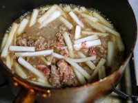 大根と牛肉の炊き込みご飯