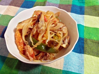 お酢でサッパリ野菜炒め