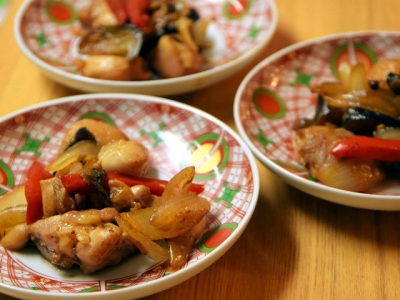 鶏肉と野菜のガーリック醤油炒め