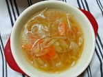 長葱の中華スープ