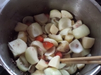 圧力鍋でひき肉カレー