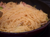 しめじとベーコンの和風パスタ